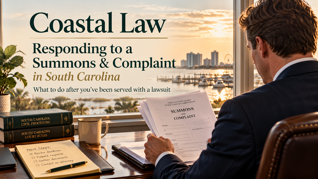 How to Respond to a Summons and Complaint in South Carolina